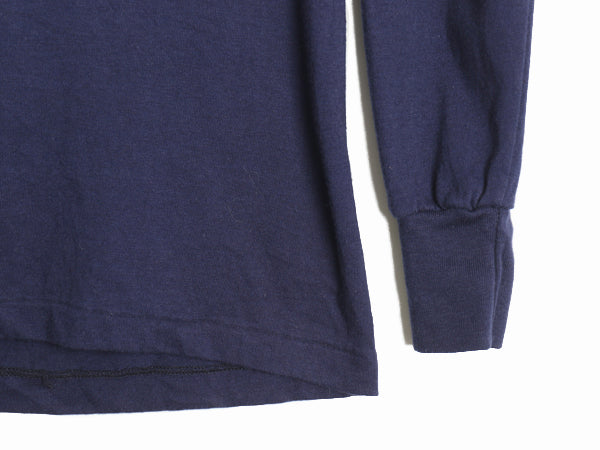 90s USA製 ナイキ スウッシュ プリント 長袖 Tシャツ メンズ S オールド 初期 銀タグ ロンT ロングスリーブ シンプル シングルステッチ 紺
