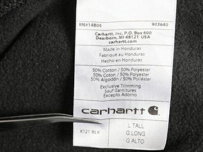 カーハート スウェット フード パーカー メンズ L / 古着 CARHARTT トレーナー ミッドウェイト プルオーバー 裏起毛 ワンポイント ブラック