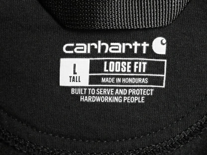 カーハート スウェット フード パーカー メンズ L / 古着 CARHARTT トレーナー ミッドウェイト プルオーバー 裏起毛 ワンポイント ブラック