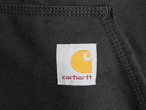 カーハート スウェット フード パーカー メンズ L / 古着 CARHARTT トレーナー ミッドウェイト プルオーバー 裏起毛 ワンポイント ブラック