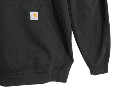 カーハート スウェット フード パーカー メンズ L / 古着 CARHARTT トレーナー ミッドウェイト プルオーバー 裏起毛 ワンポイント ブラック