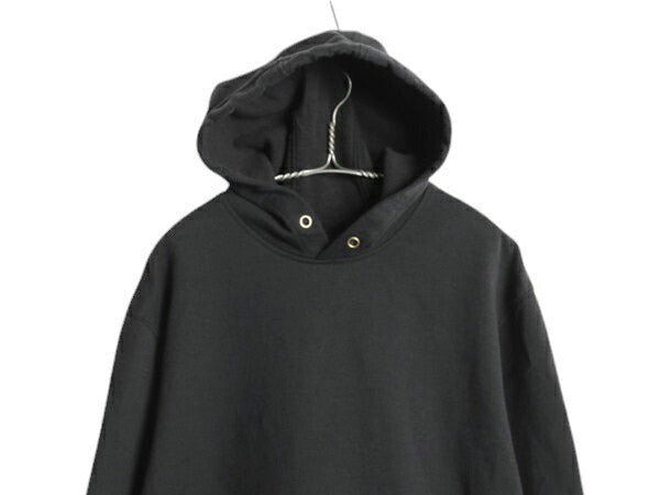 カーハート スウェット フード パーカー メンズ L / 古着 CARHARTT トレーナー ミッドウェイト プルオーバー 裏起毛 ワンポイント ブラック