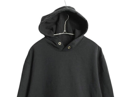 カーハート スウェット フード パーカー メンズ L / 古着 CARHARTT トレーナー ミッドウェイト プルオーバー 裏起毛 ワンポイント ブラック