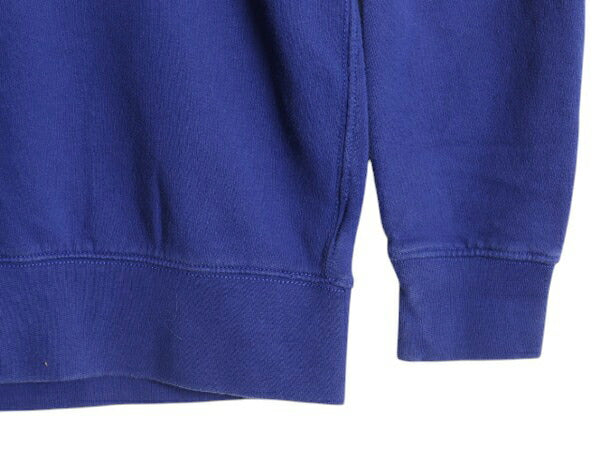 ポロ ラルフローレン ワンポイント 両V スウェット メンズ M / 裏起毛 トレーナー クルーネック ヴィンテージ タイプ 薄手 ブルー スエット