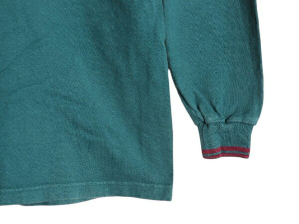 80s USA製 エルエルビーン モックネック ボーダー 長袖 Tシャツ メンズ M / ヴィンテージ LLBEAN ロンT ラガーシャツ 素材 ヘビーウェイト
