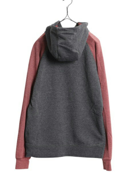 ノースフェイス プリント スウェット フード パーカー レディース L The North Face アウトドア トレーナー プルオーバー 裏起毛 ツートン