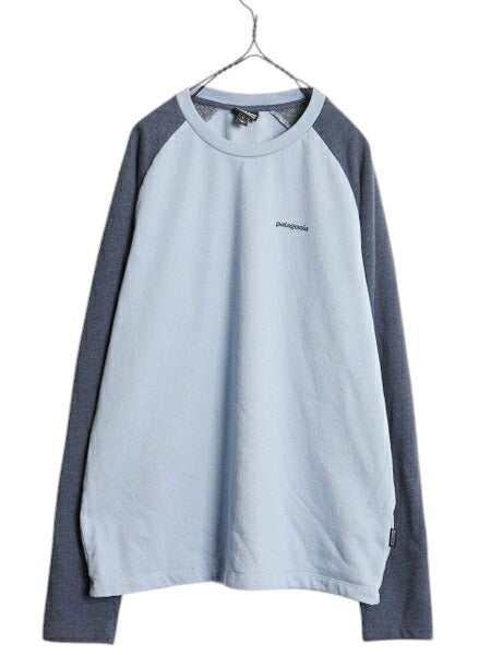 パタゴニア 両面 プリント ライトウェイト スウェット メンズ L / 19年製 Patagonia 長袖 Tシャツ ロンT P-6 バックプリント ツートン 薄手