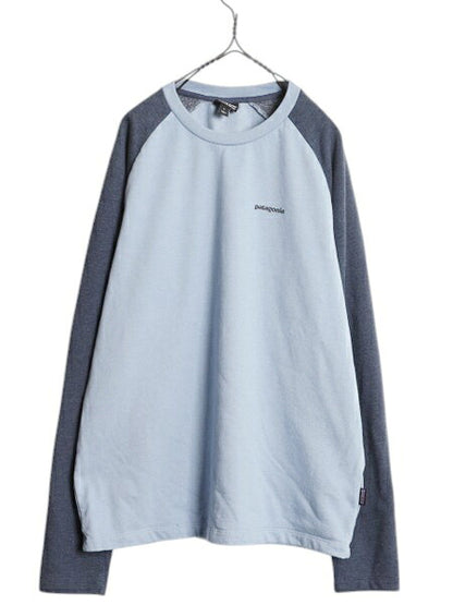 パタゴニア 両面 プリント ライトウェイト スウェット メンズ L / 19年製 Patagonia 長袖 Tシャツ ロンT P-6 バックプリント ツートン 薄手