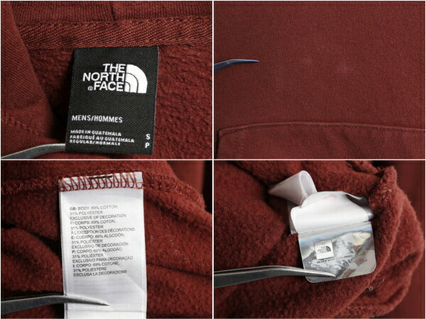 ノースフェイス プリント スウェット フード パーカー メンズ S / The North Face 裏起毛 プルオーバー トレーナー アウトドア テラコッタ
