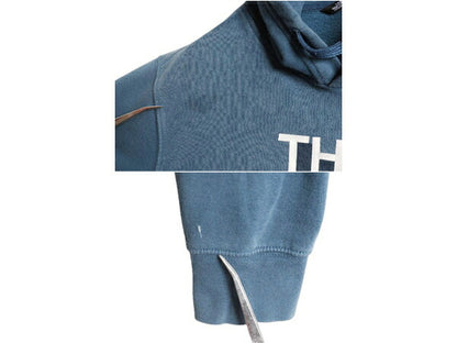 ノースフェイス プリント スウェット フード パーカー メンズ S / The North Face プルオーバー 裏起毛 トレーナー アウトドア 薄手 ブルー
