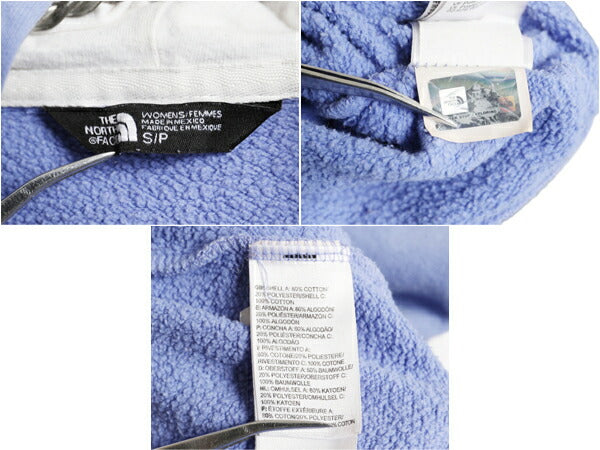 ノースフェイス プリント スウェット フード パーカー レディース S / The North Face プルオーバー 裏起毛 トレーナー ツートン パープル