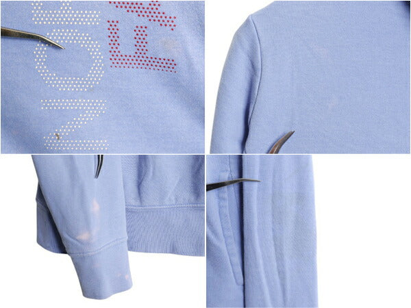 ノースフェイス プリント スウェット フード パーカー レディース S / The North Face プルオーバー 裏起毛 トレーナー ツートン パープル