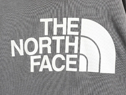 ノースフェイス プリント スウェット フード パーカー メンズ L / 古着 The North Face 裏起毛 プルオーバー トレーナー アウトドア グレー