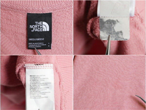 ノースフェイス ワンポイント ロゴ 刺繍 スウェット メンズ レディース L 古着 The North Face アウトドア トレーナー クルーネック 裏起毛