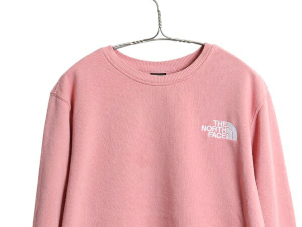 ノースフェイス ワンポイント ロゴ 刺繍 スウェット メンズ レディース L 古着 The North Face アウトドア トレーナー クルーネック 裏起毛