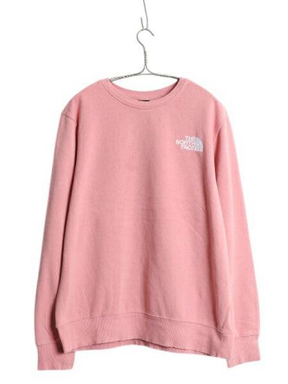 ノースフェイス ワンポイント ロゴ 刺繍 スウェット メンズ レディース L 古着 The North Face アウトドア トレーナー クルーネック 裏起毛