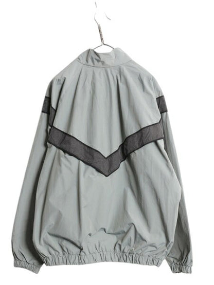 00s 米軍実物 US ARMY ナイロン トレーニング ジャケット MEDIUM LONG / 軍物 IPFU ミリタリー ブルゾン ジャンパー フルジップ ツートン