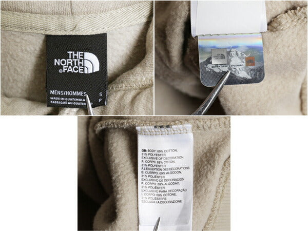 ノースフェイス 迷彩 プリント スウェット フード パーカー メンズ S / 古着 The North Face 裏起毛 プルオーバー トレーナー アウトドア
