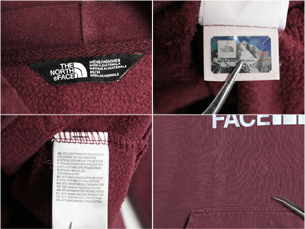 ノースフェイス プリント スウェット フード パーカー メンズ М / 古着 The North Face アウトドア プルオーバー 裏起毛 薄手 トレーナー