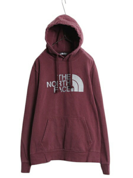 ノースフェイス プリント スウェット フード パーカー メンズ М / 古着 The North Face アウトドア プルオーバー 裏起毛 薄手 トレーナー