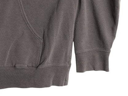 ノースフェイス プリント スウェット フード パーカー メンズ XL 灰 古着 裏起毛 プルオーバー トレーナー アウトドア 大きいサイズ グレー