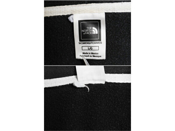 ノースフェイス フルジップ スウェット フード パーカー レディース L The North Face アウトドア トレーナー 裏起毛 ハイネック ブラック