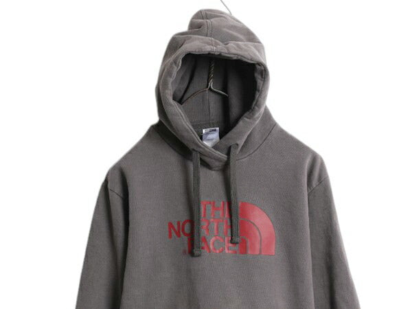 US企画 ノースフェイス プリント スウェット フード パーカー メンズ M / 古着 The North Face プルオーバー トレーナー アウトドア 裏起毛