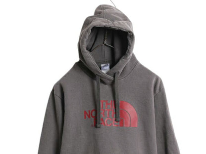 US企画 ノースフェイス プリント スウェット フード パーカー メンズ M / 古着 The North Face プルオーバー トレーナー アウトドア 裏起毛