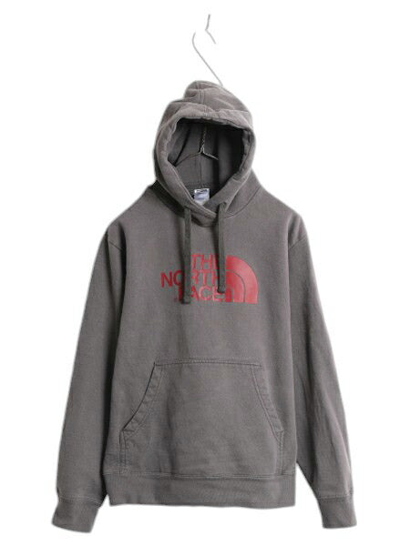 US企画 ノースフェイス プリント スウェット フード パーカー メンズ M / 古着 The North Face プルオーバー トレーナー アウトドア 裏起毛