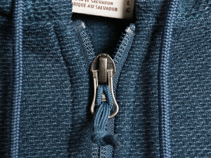 ノースフェイス セーター フリース フード パーカー メンズ L 古着 The North Face ニット ハーフジップ プルオーバー 裏起毛 ワンポイント