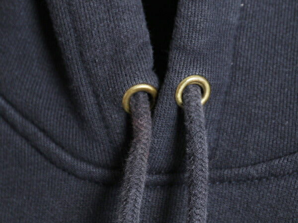 カーハート スウェット フード パーカー メンズ M / 古着 CARHARTT トレーナー ミドルウェイト プルオーバー 裏起毛 ワンポイント ネイビー