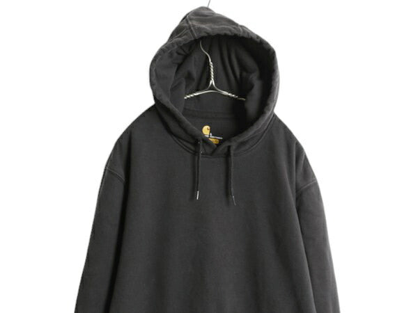 US企画 カーハート スウェット フード パーカー メンズ L / CARHARTT Rain Defender ヘビーウェイト トレーナー プルオーバー 撥水加工 黒