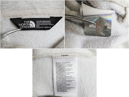 ノースフェイス 染込み プリント スウェット フード パーカー メンズ S 灰 / 古着 アウトドア プルオーバー 裏起毛 薄手 トレーナー グレー