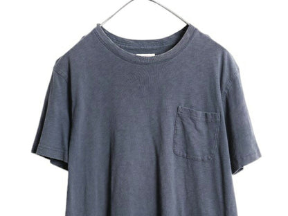 ブルックスブラザーズ ポケット付き 無地 半袖 Tシャツ メンズ L クルーネック ポケT コットン カットソー トップス シンプル ゆったり 紺