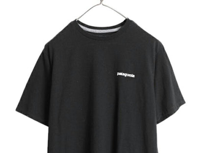 パタゴニア 両面 プリント 半袖 Tシャツ メンズ S / 23年製 アウトドア P6 バックプリント ボックスロゴ クルーネック カットソー ブラック