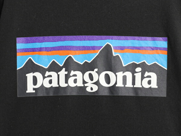 パタゴニア 両面 プリント 半袖 Tシャツ メンズ S / 23年製 アウトドア P6 バックプリント ボックスロゴ クルーネック カットソー ブラック
