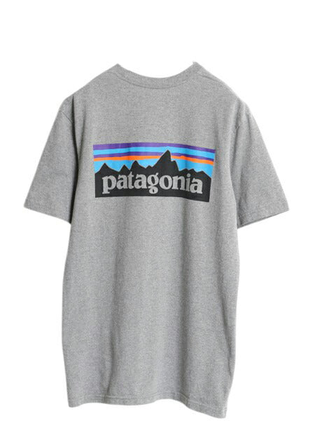 パタゴニア 両面 プリント 半袖 Tシャツ メンズ S / 18年製 アウトドア P6 バックプリント ボックスロゴ クルーネック カットソー シンプル