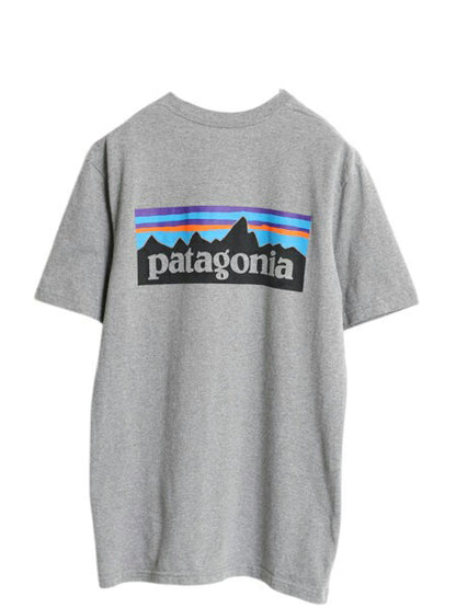 パタゴニア 両面 プリント 半袖 Tシャツ メンズ S / 18年製 アウトドア P6 バックプリント ボックスロゴ クルーネック カットソー シンプル