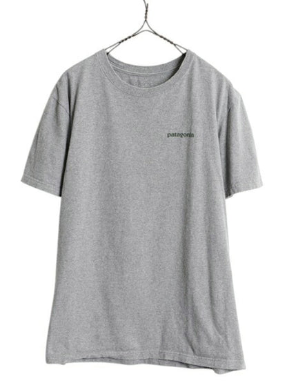 パタゴニア 両面 プリント 半袖 Tシャツ メンズ M / オーガニック コットン バックプリント カットソー グラフィック クルーネック グレー