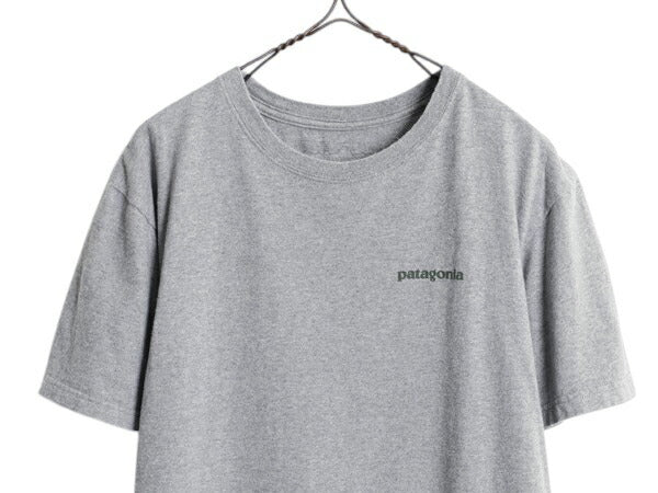 パタゴニア 両面 プリント 半袖 Tシャツ メンズ M / オーガニック コットン バックプリント カットソー グラフィック クルーネック グレー