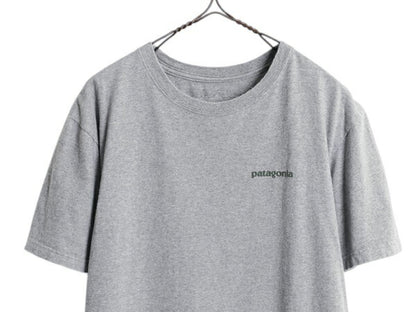 パタゴニア 両面 プリント 半袖 Tシャツ メンズ M / オーガニック コットン バックプリント カットソー グラフィック クルーネック グレー