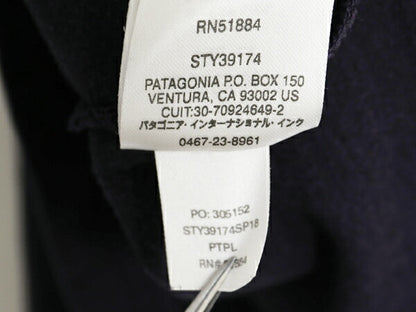 パタゴニア 両面 プリント 半袖 Tシャツ メンズ XL 古着 18年製 P6 バックプリント ボックスロゴ クルーネック カットソー 大きいサイズ 紺