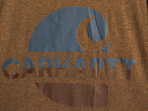デッドストック US企画 カーハート ポケット付き 半袖 Tシャツ メンズ M クルーネック ヘビーウェイト ポケT グラフィック バック プリント