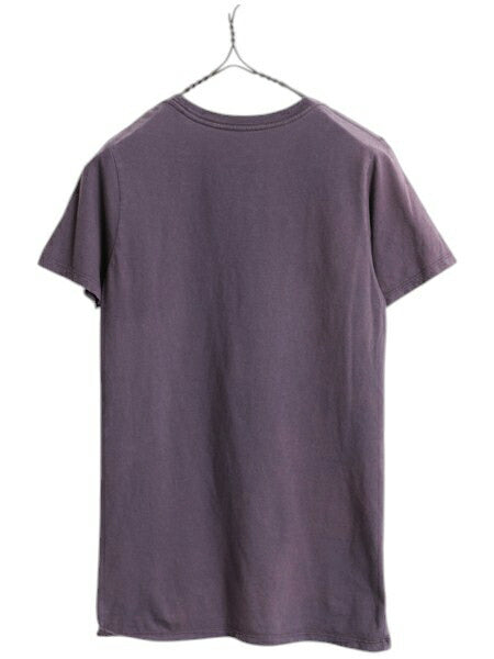 パタゴニア プリント 半袖 Tシャツ レディース XS 18年製 オーガニック コットン パステル クルーネック カットソー グラフィック ロゴT 紫