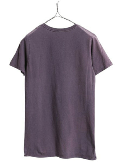 パタゴニア プリント 半袖 Tシャツ レディース XS 18年製 オーガニック コットン パステル クルーネック カットソー グラフィック ロゴT 紫
