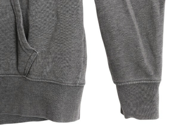 ノースフェイス プリント スウェット フード パーカー メンズ S アウトドア プルオーバー 裏起毛 トレーナー 薄手 シンプル ゆったり 濃灰