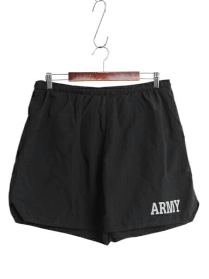 米軍実物 US ARMY アーミー ナイロン トレーニング ショートパンツ メンズ L 程/ ショーツ 短パン 海パン 水陸両用 インナー付き 軍物 黒
