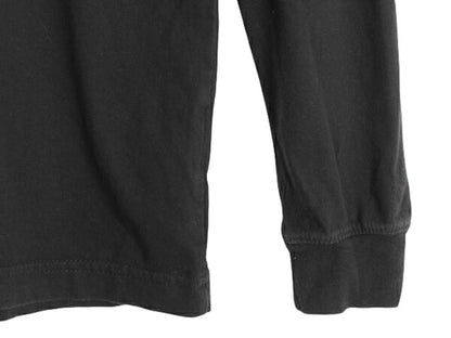 ノースフェイス プリント 長袖 Tシャツ メンズ S アウトドア ロンT ロングスリーブ カットソー 袖プリント ワンポイント シンプル ブラック
