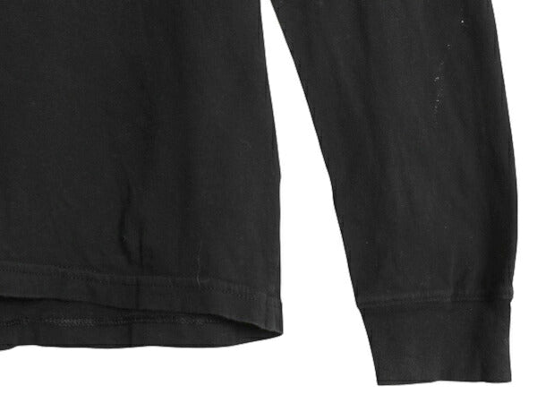 ノースフェイス プリント 長袖 Tシャツ メンズ M アウトドア ロンT ロングスリーブ カットソー 袖プリント ワンポイント シンプル ブラック