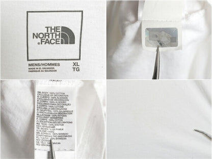 ノースフェイス プリント 長袖 Tシャツ メンズ XL アウトドア ロンT ロングスリーブ カットソー 袖プリント ワンポイント 大きいサイズ 白